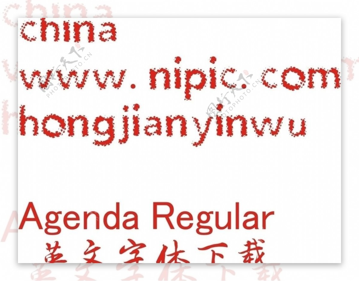 agendaregular英文字体图片