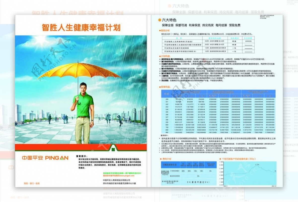 中国平安保险彩页设计图片