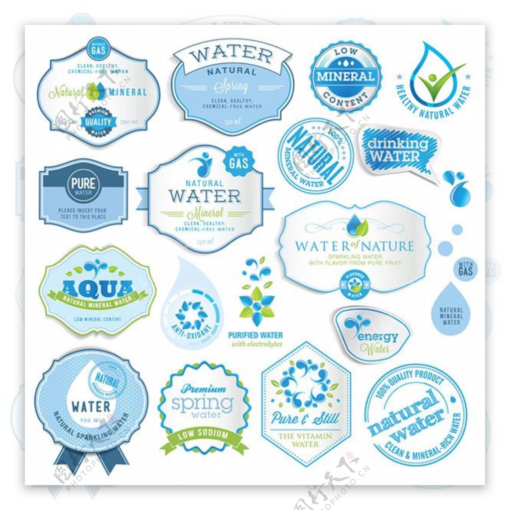 水资源标签标贴