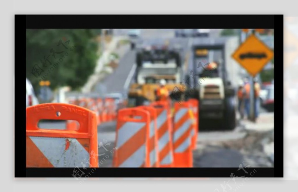 道路工程施工建筑视频