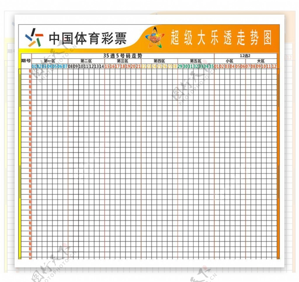 中国体育彩票大乐透走图片