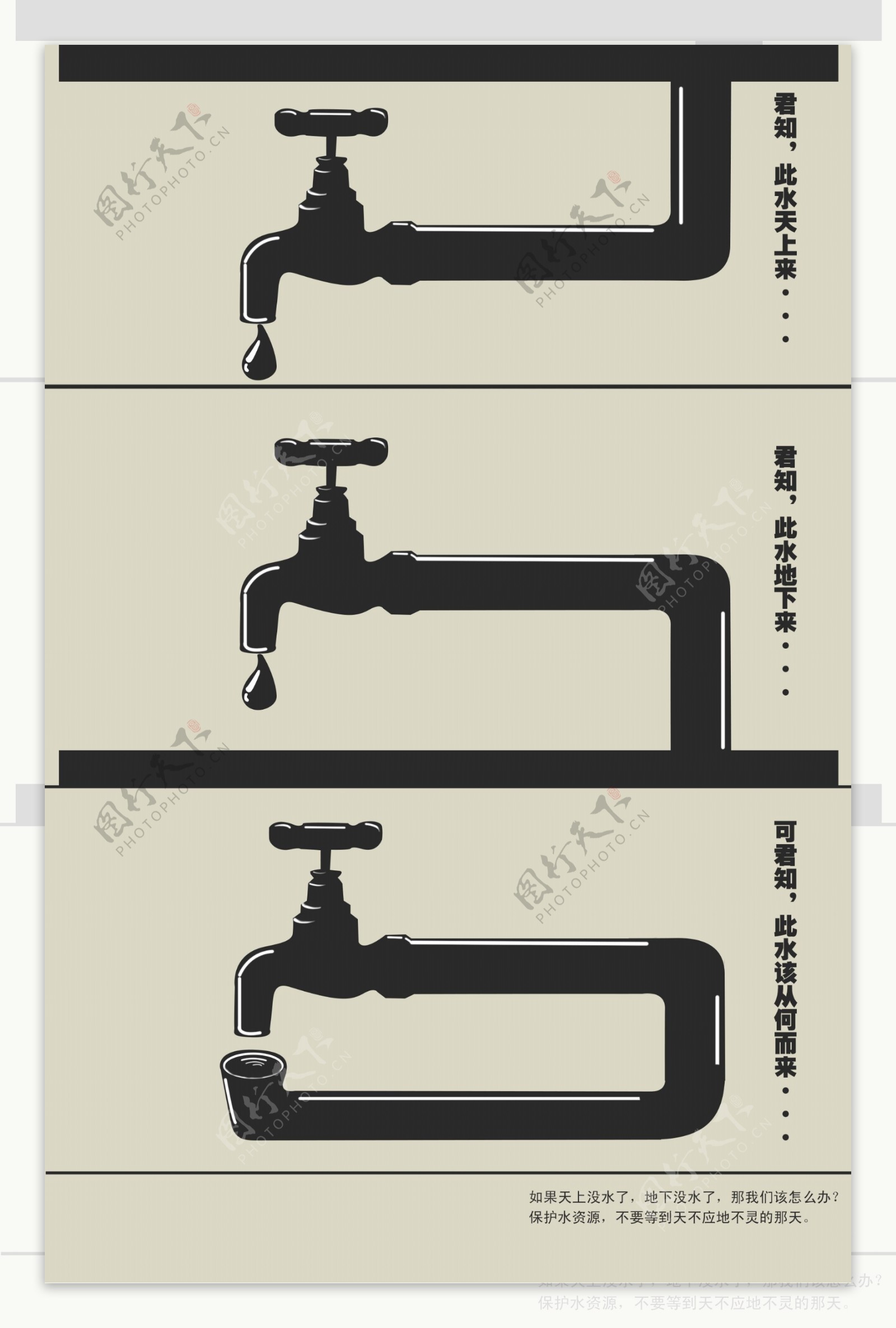 保护水资源海报图片