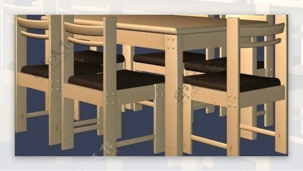 3dmax模型桌椅凳子图片