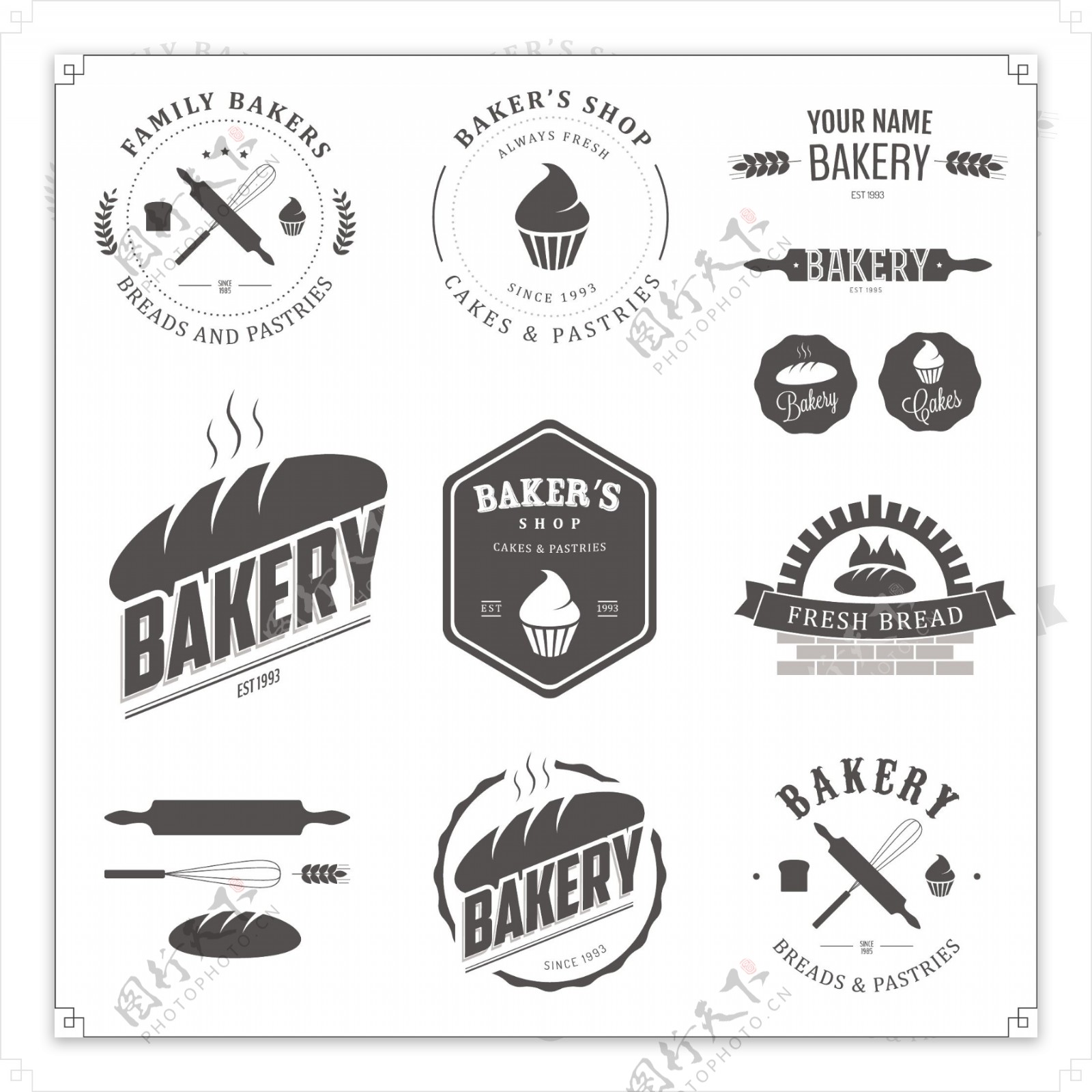 面包标签蛋糕图片