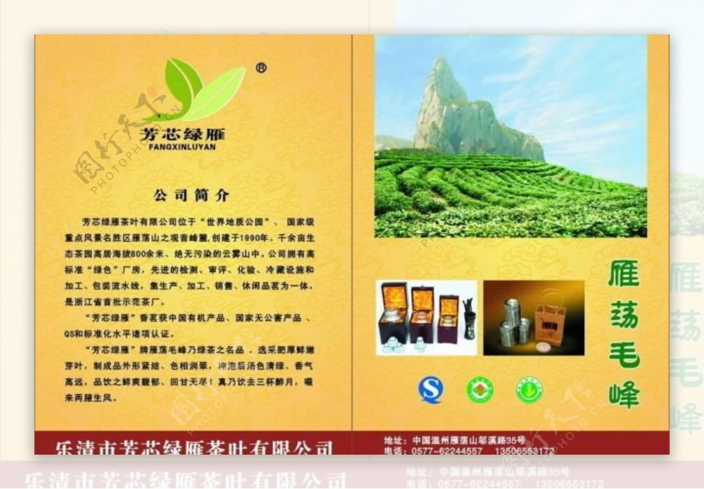 茶叶公司宣传画册广告页图片