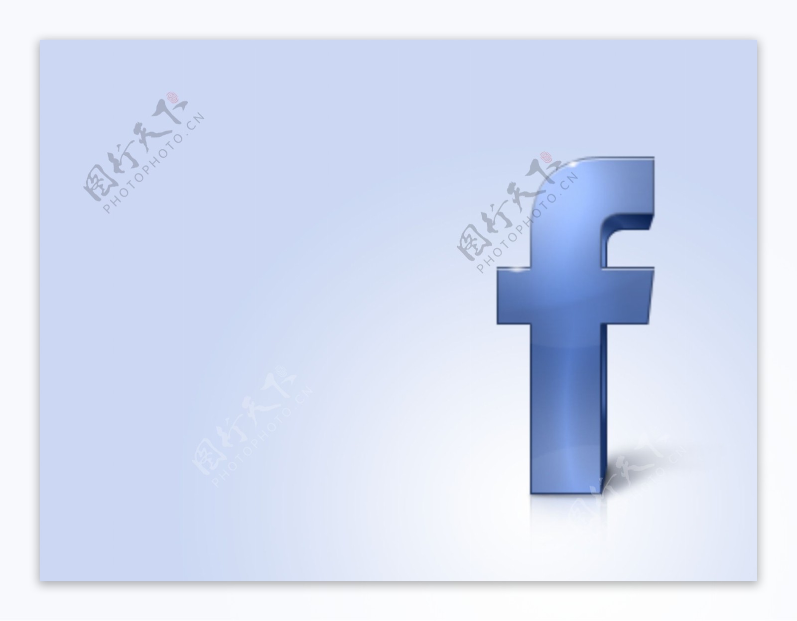 单独的光滑的facebookF图标