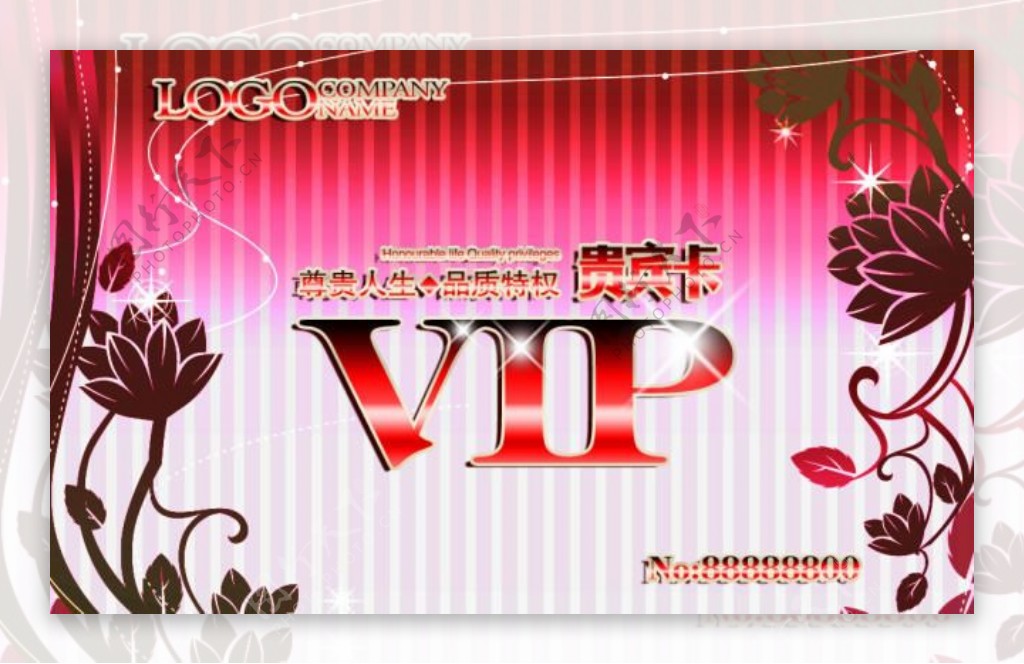 欧式VIP贵宾卡设计psd素材