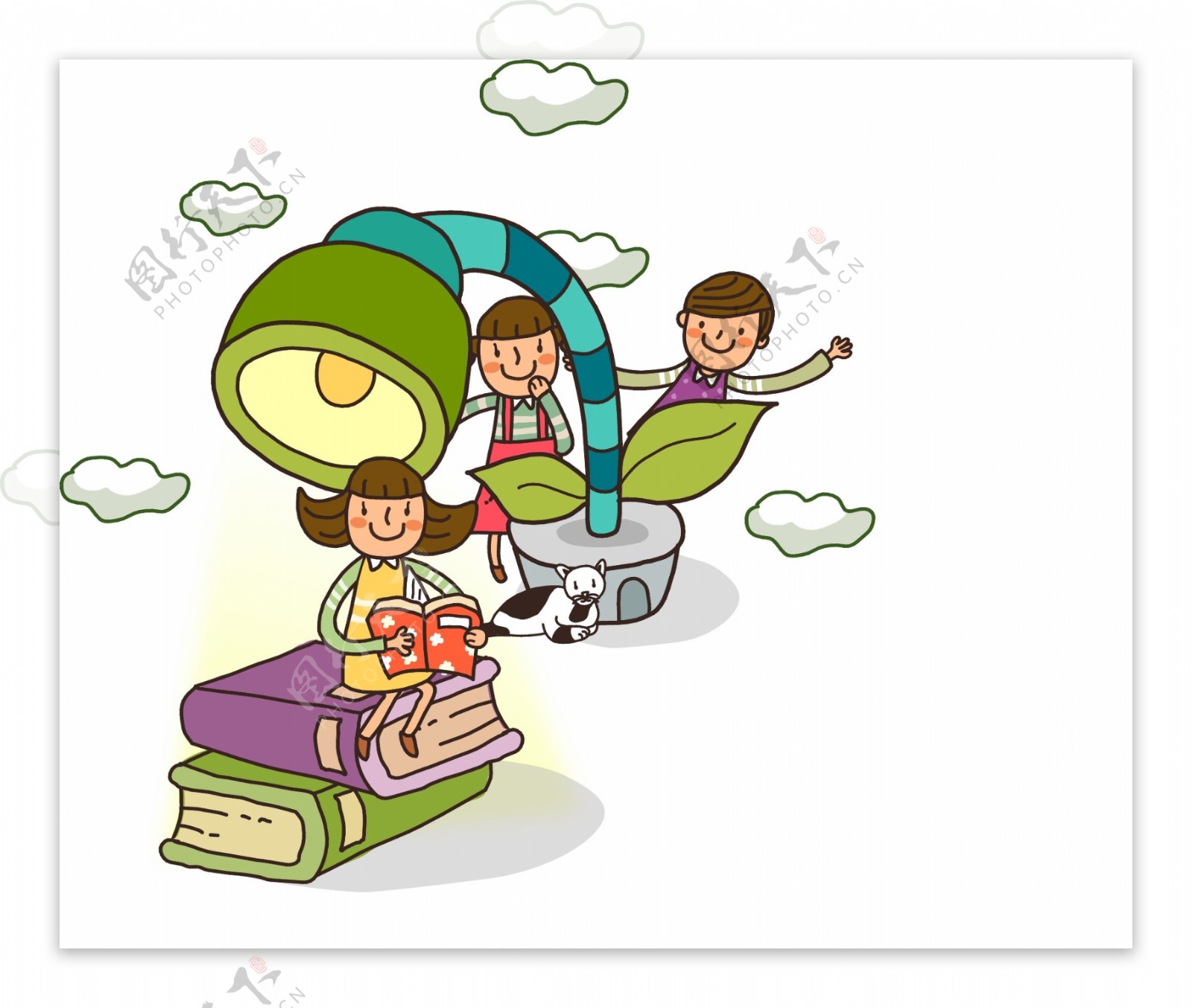 韩国儿童教育插画矢量图47