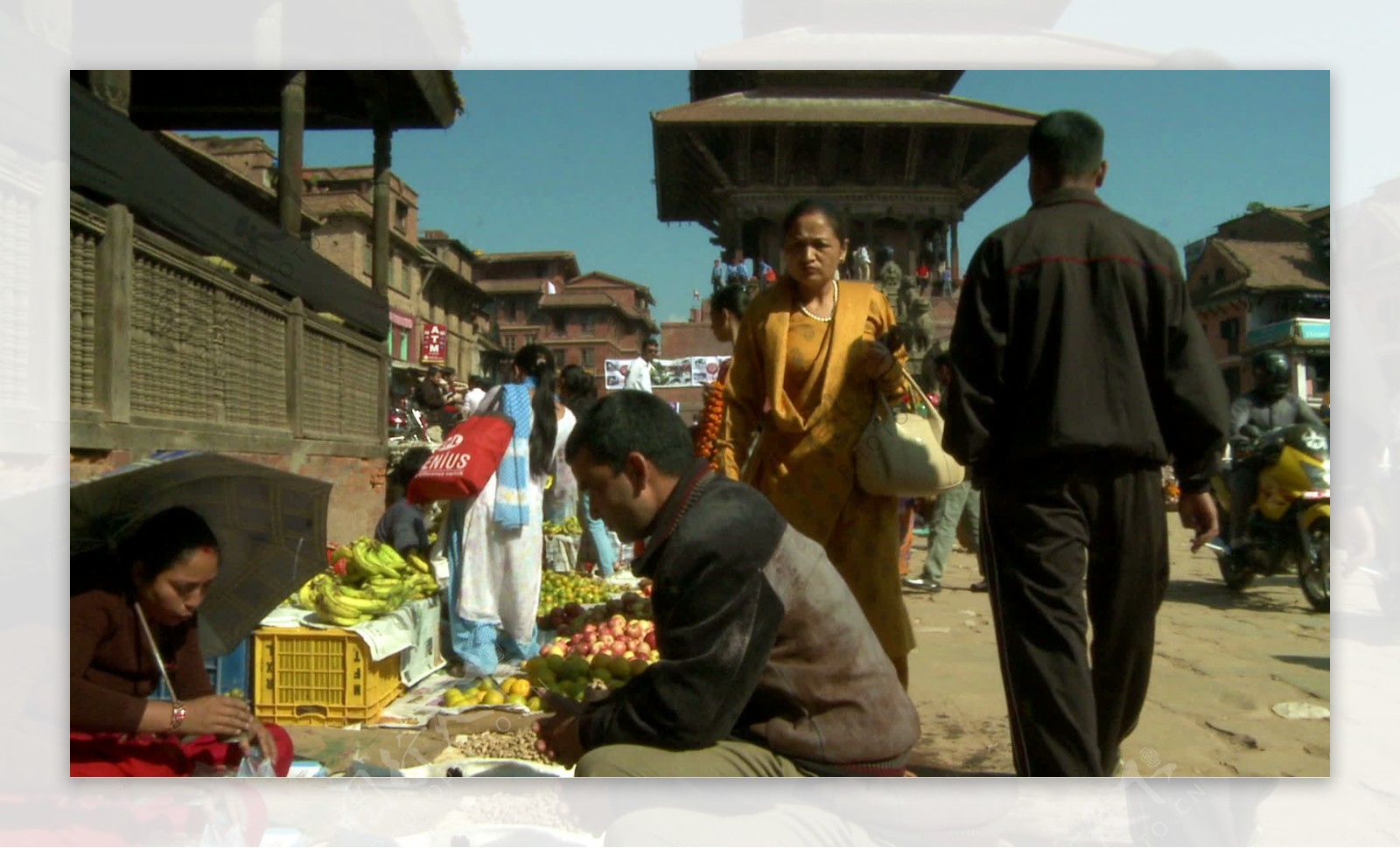 尼泊尔乡村市场的9股的录像