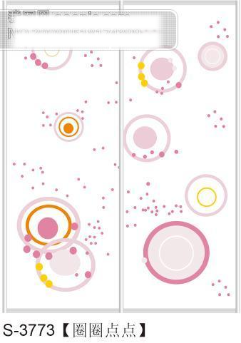 圈圈点点玻璃移门图片大全编号S3773