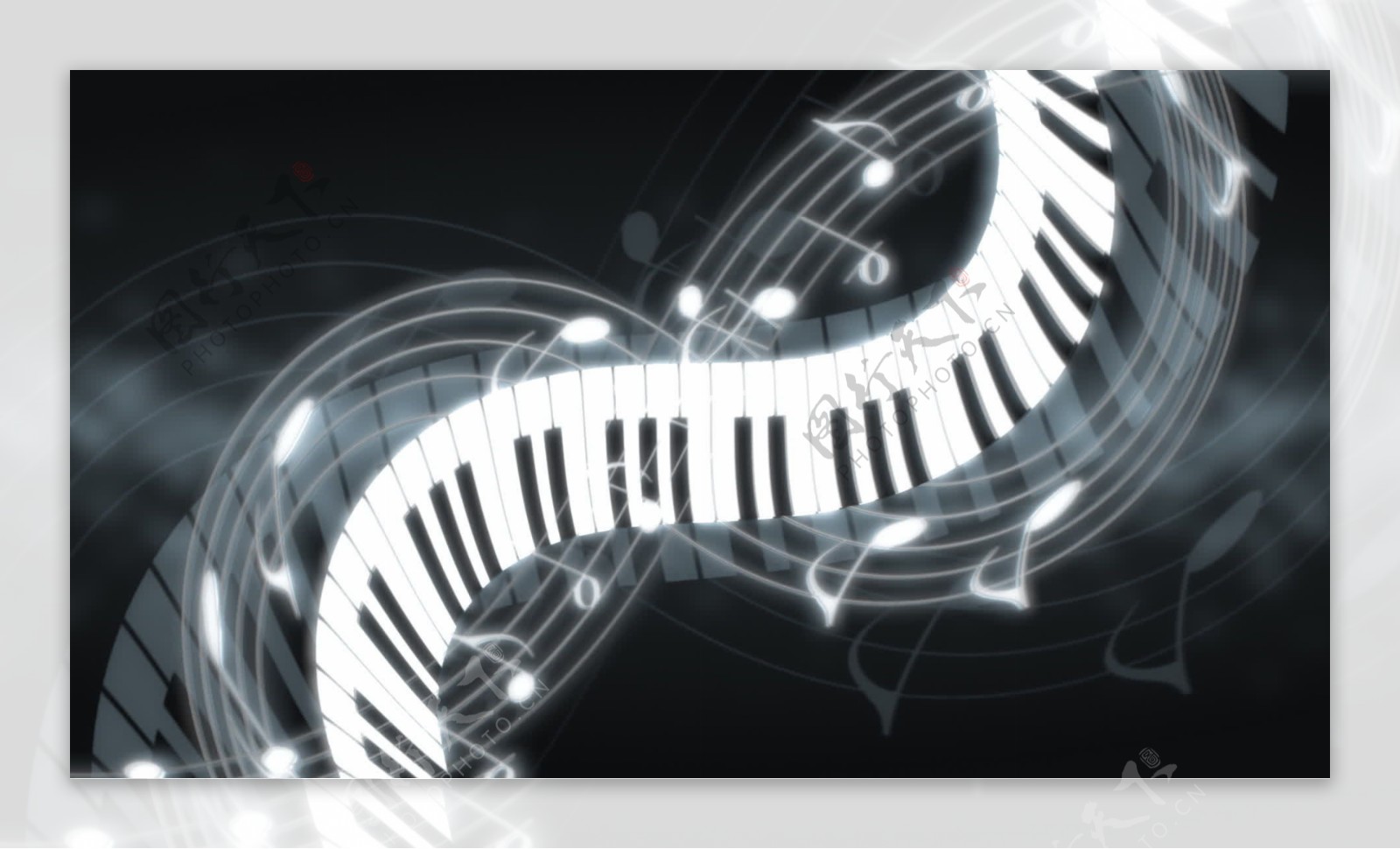 钢琴音符扭曲通过运动背景视频免费下载