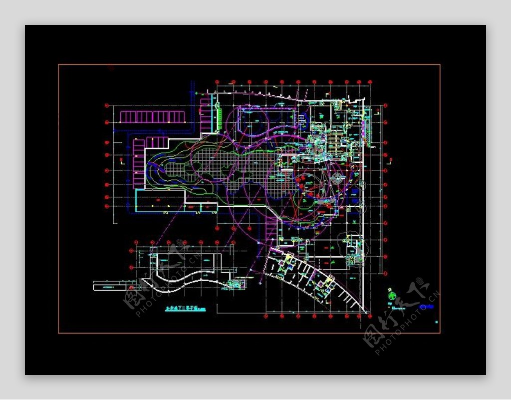 中央公寓建筑平面CAD施工图纸