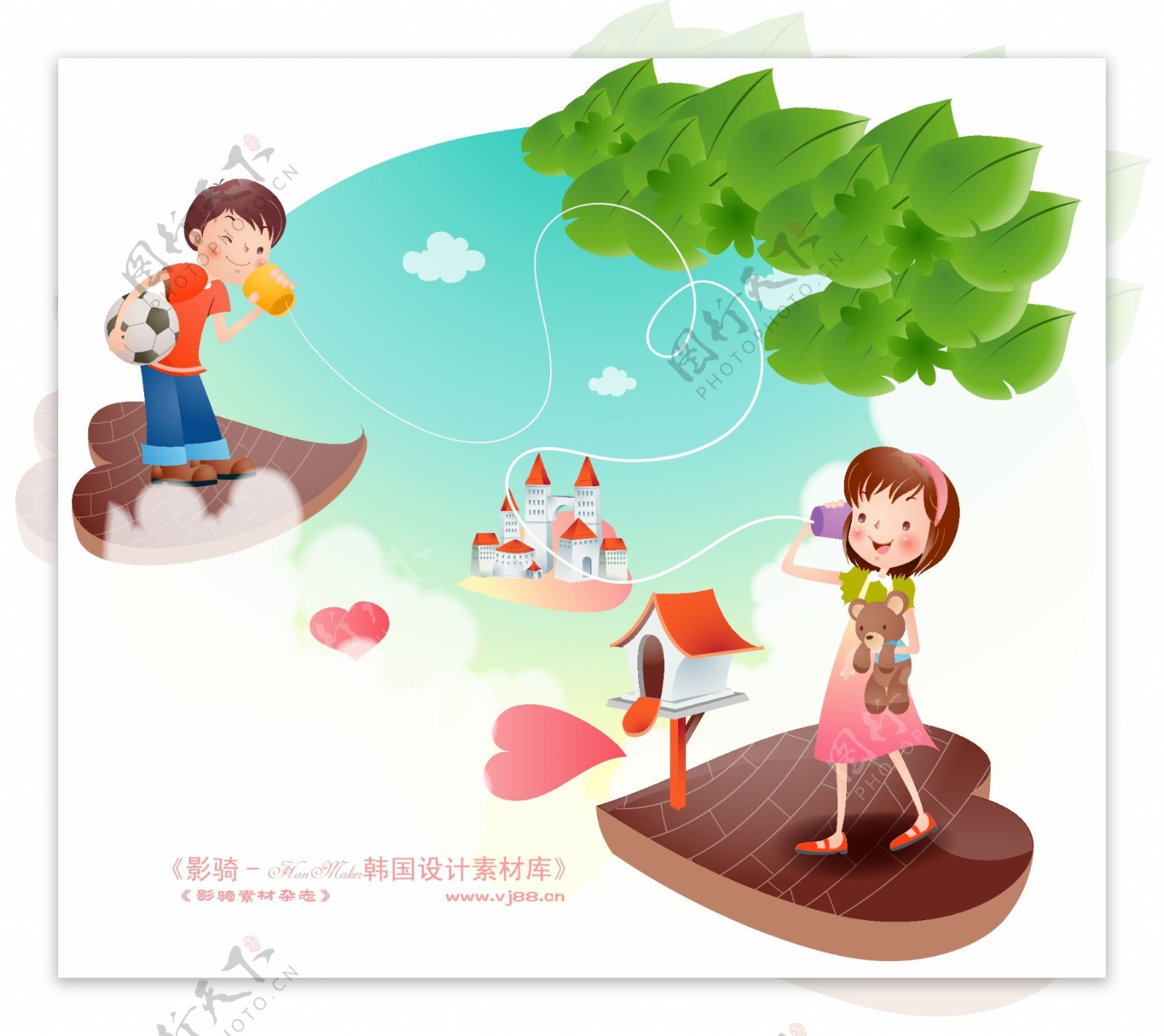 快乐署假生活假日生活卡通人物矢量素材矢量图片HanMaker韩国设计素材库