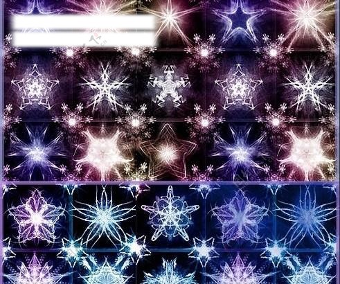 冬日圣诞绝美幻彩星星笔刷图片