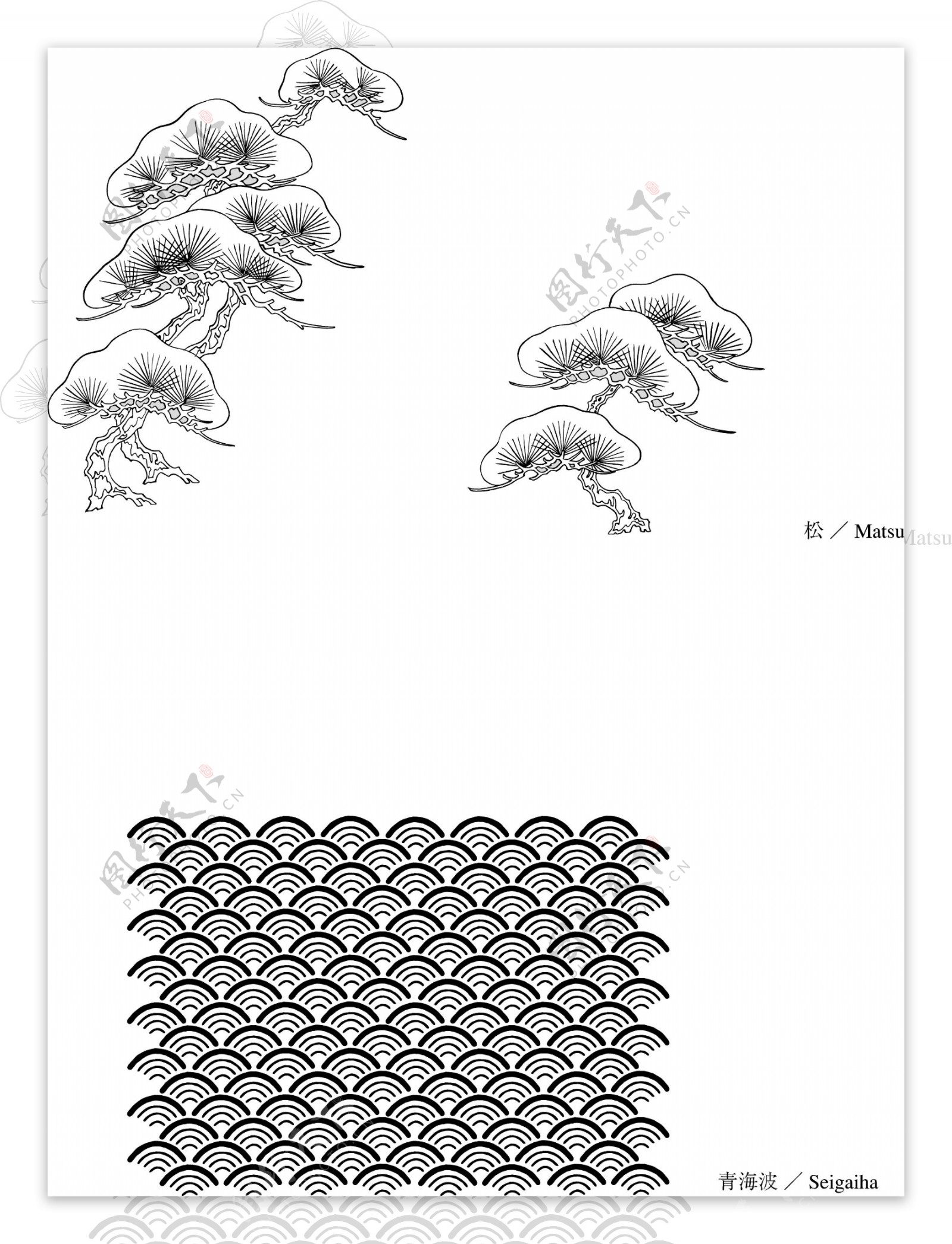 花纹矢量花草