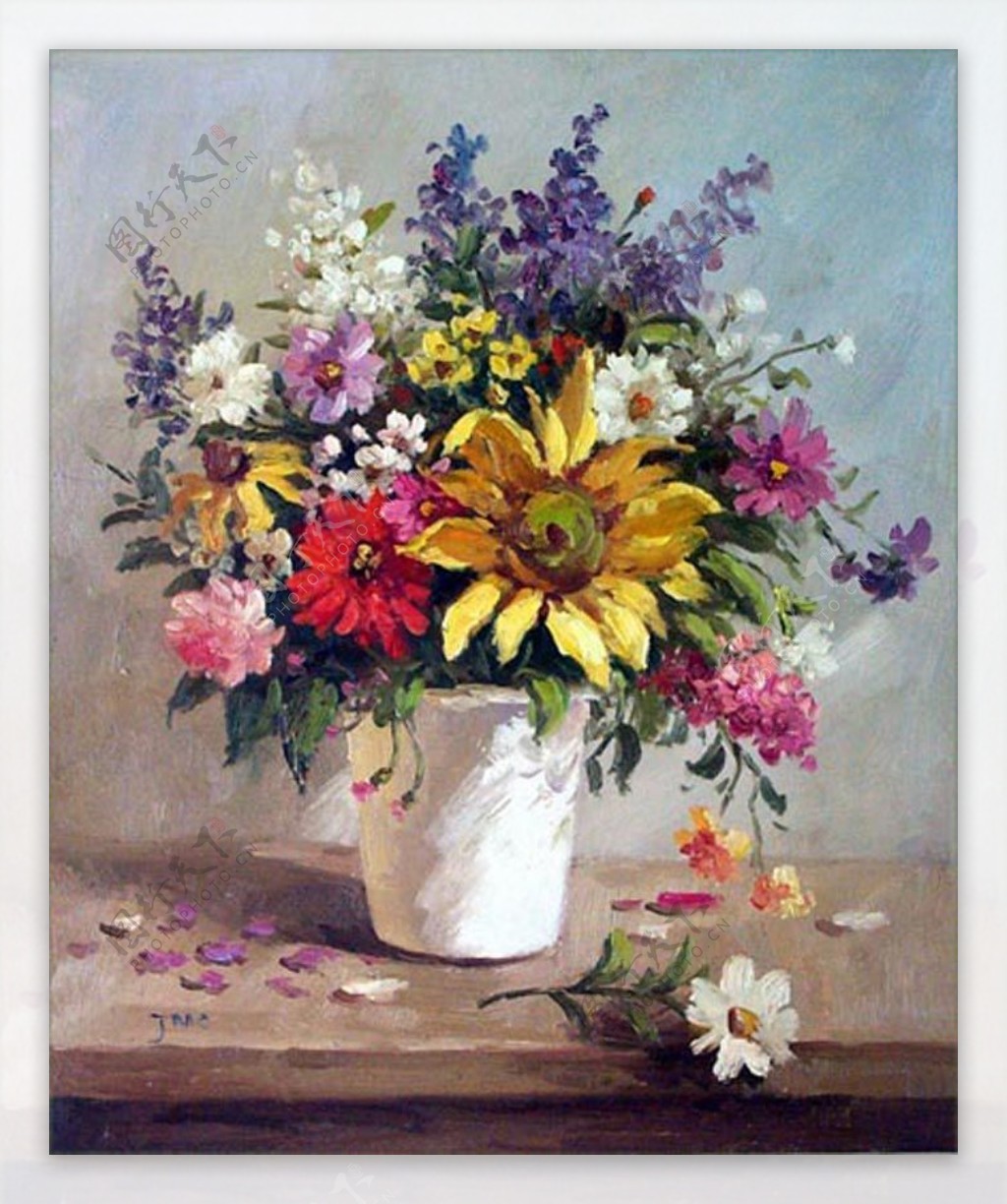 位图手绘植物花盆花朵免费素材