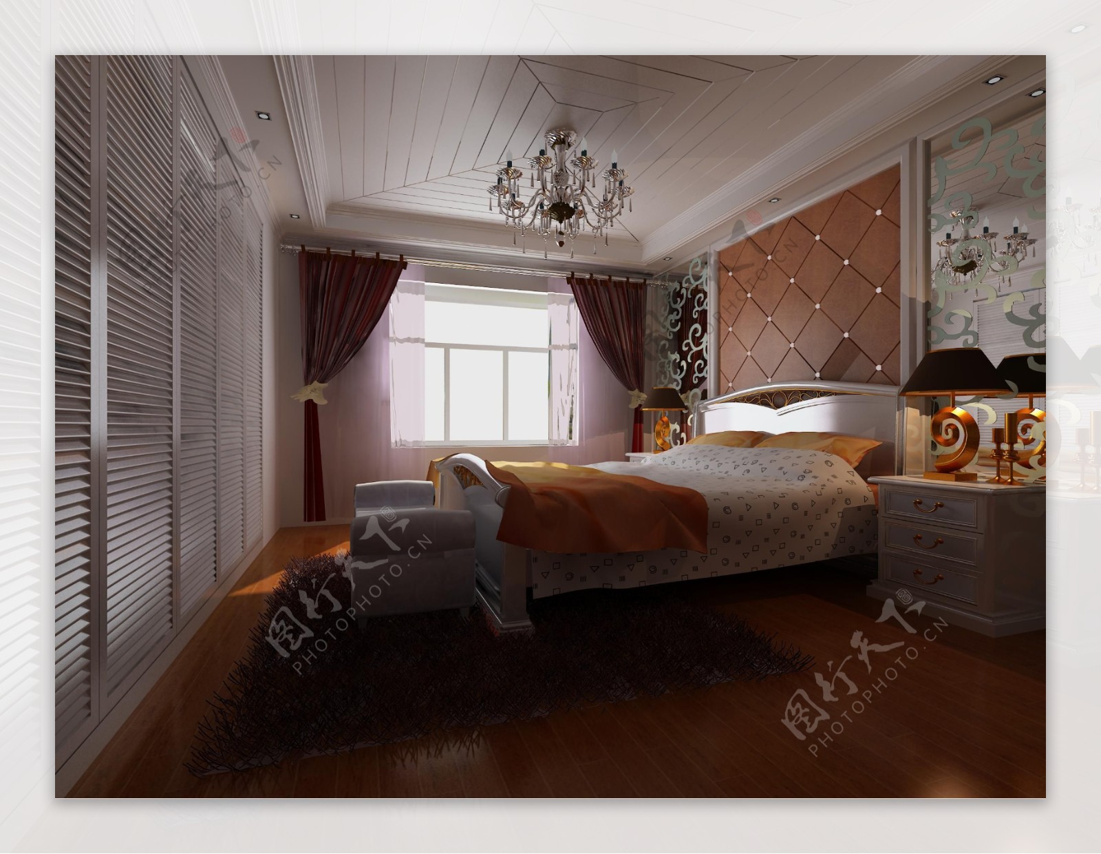 欧式卧室效果图图片
