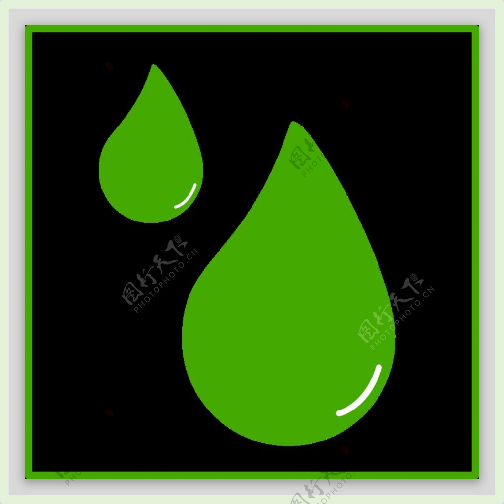 水生态绿色图标下降