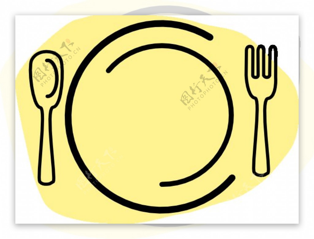 用勺子和叉子的剪辑艺术iammisc餐盘
