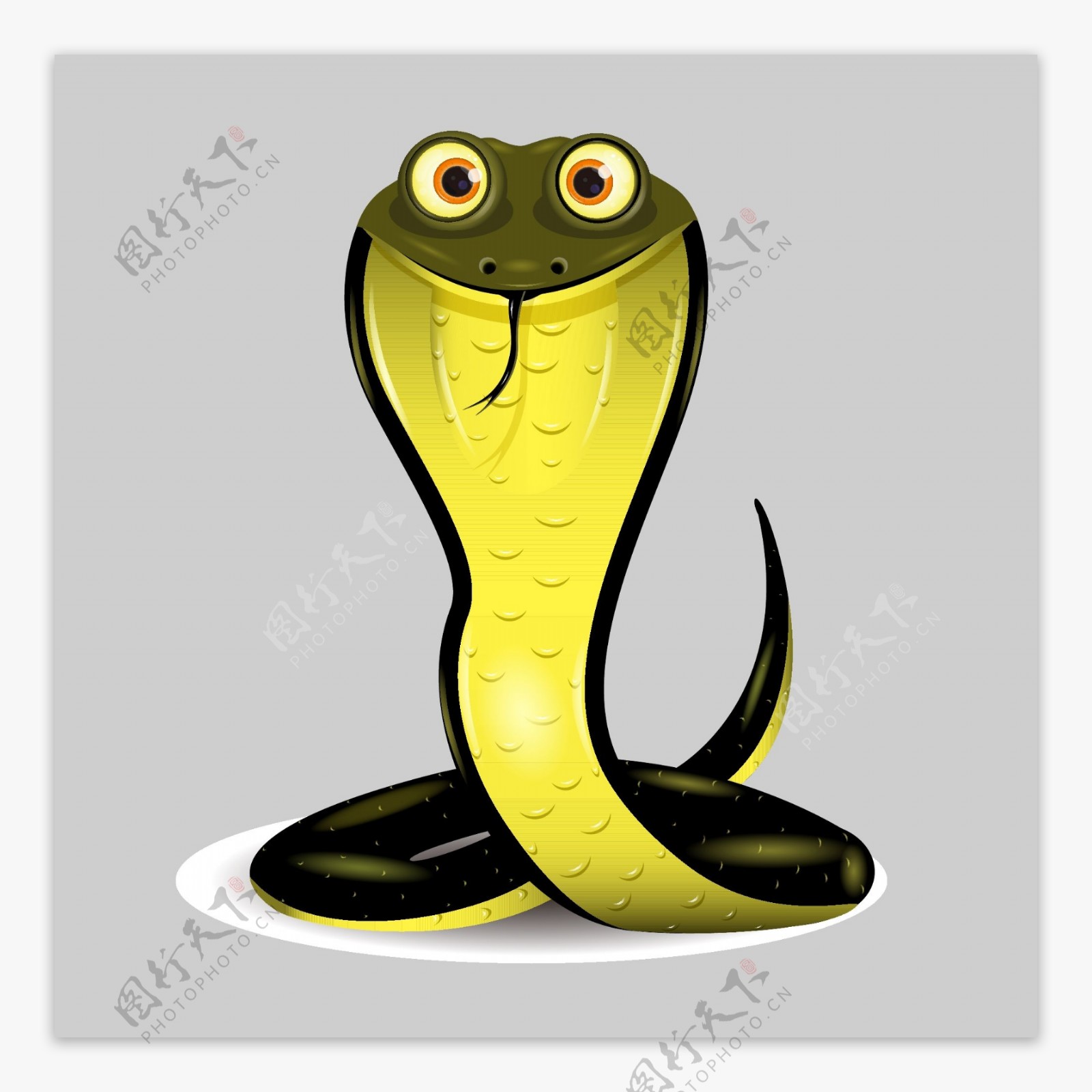 印花矢量图可爱卡通民族图案卡通动物蛇免费素材