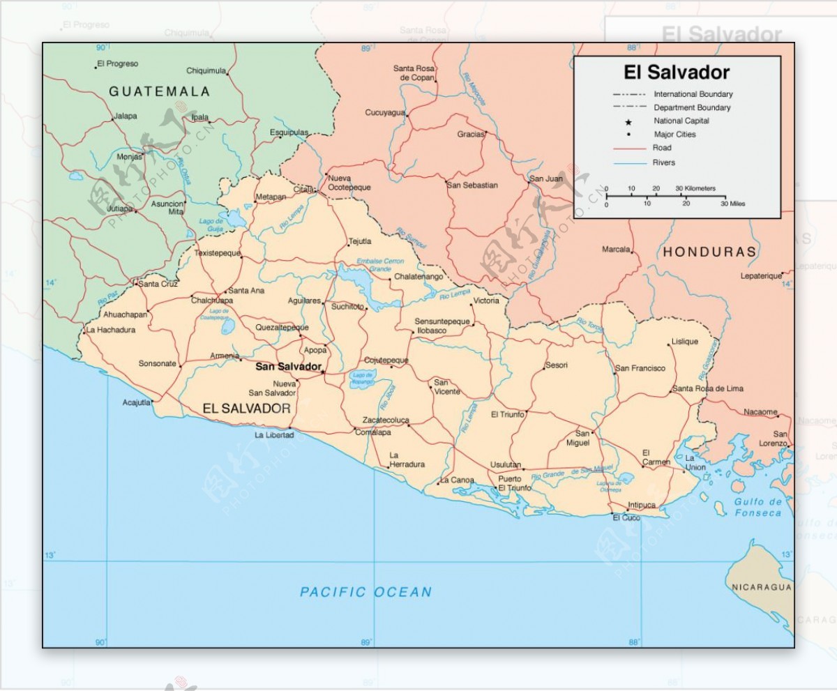 萨尔瓦多地图