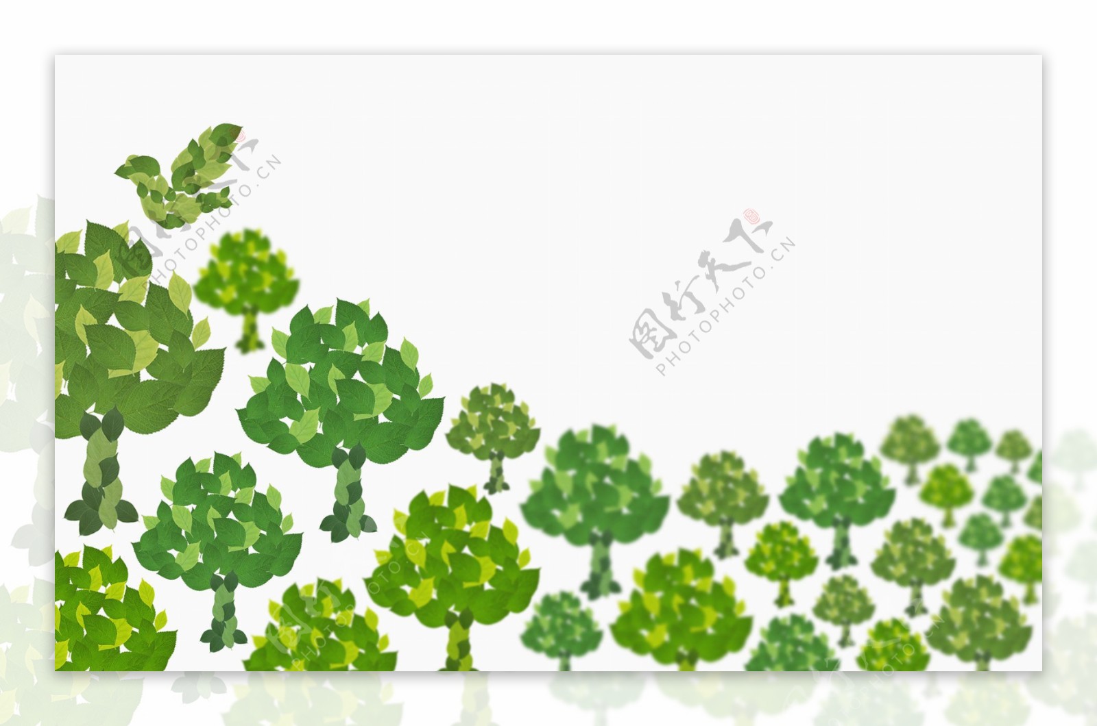 环保卡通绿色树木图片