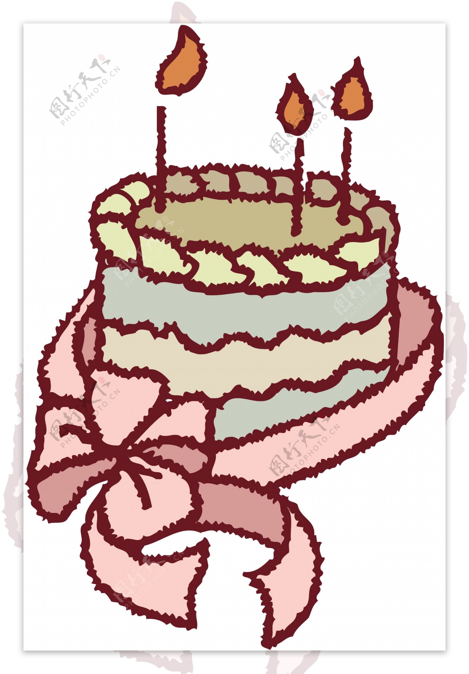 生日蛋糕插画图片