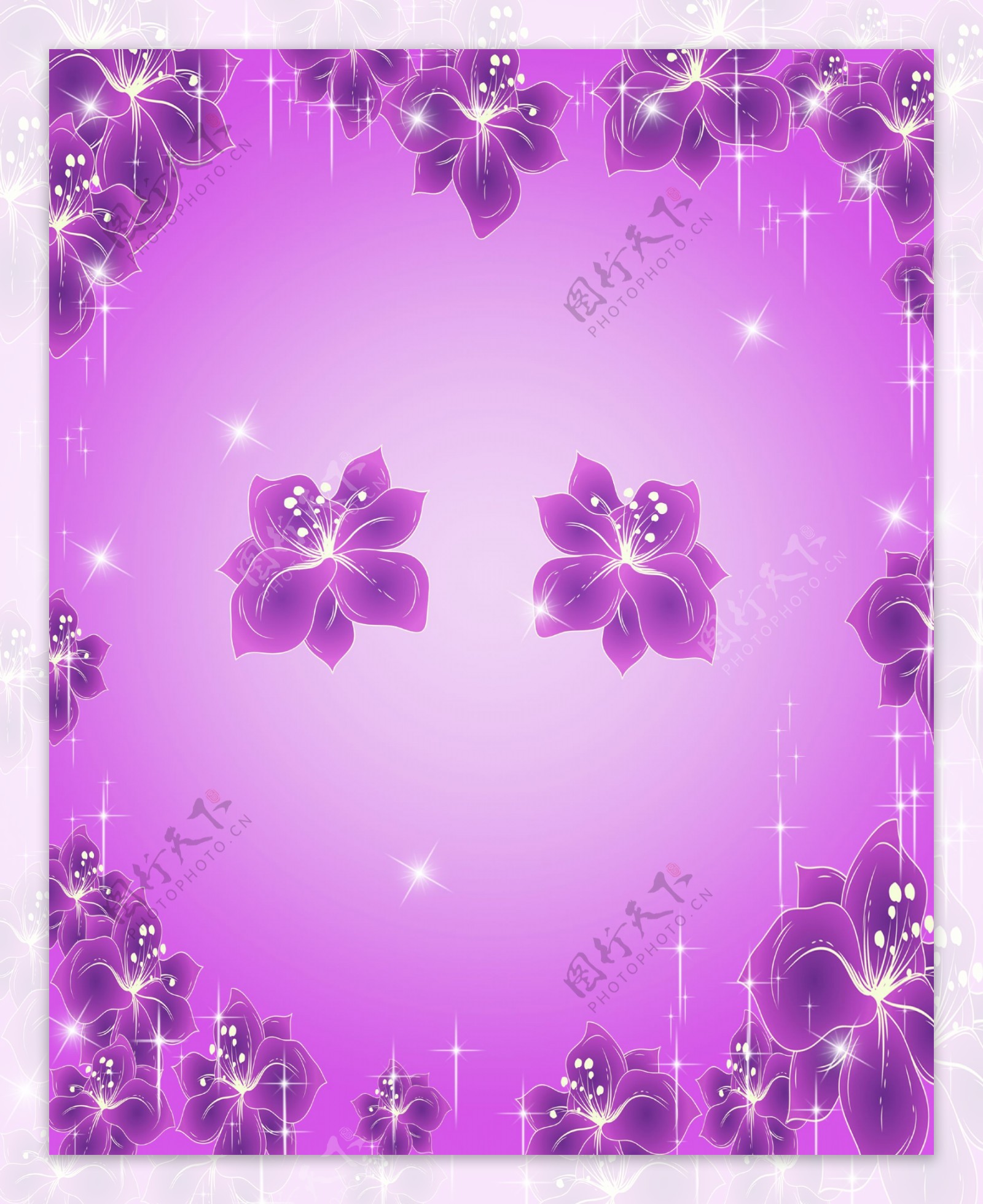 紫色花朵移门