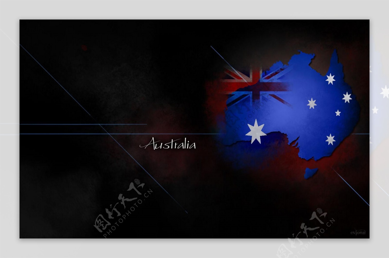 澳大利亚创意国旗桌面壁纸图片