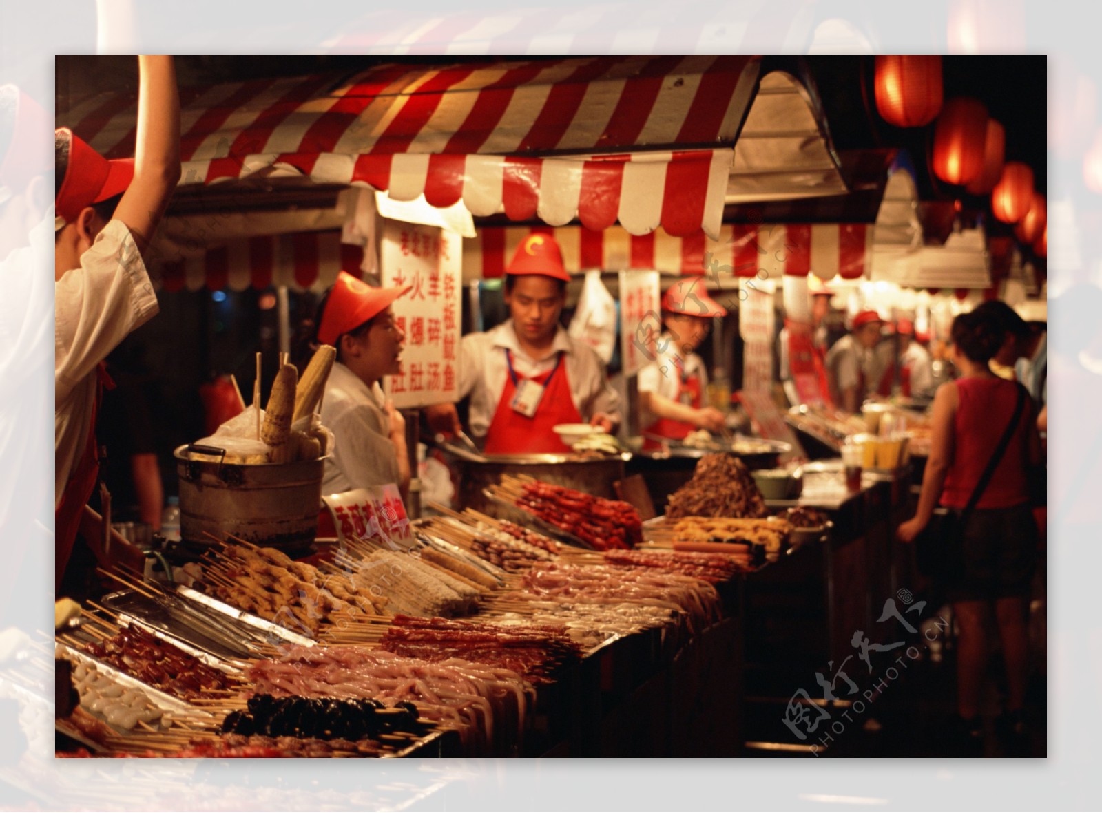 北京上海香港红旗美食旅游胜地东方明珠建筑物饰品茶壶夜景街道