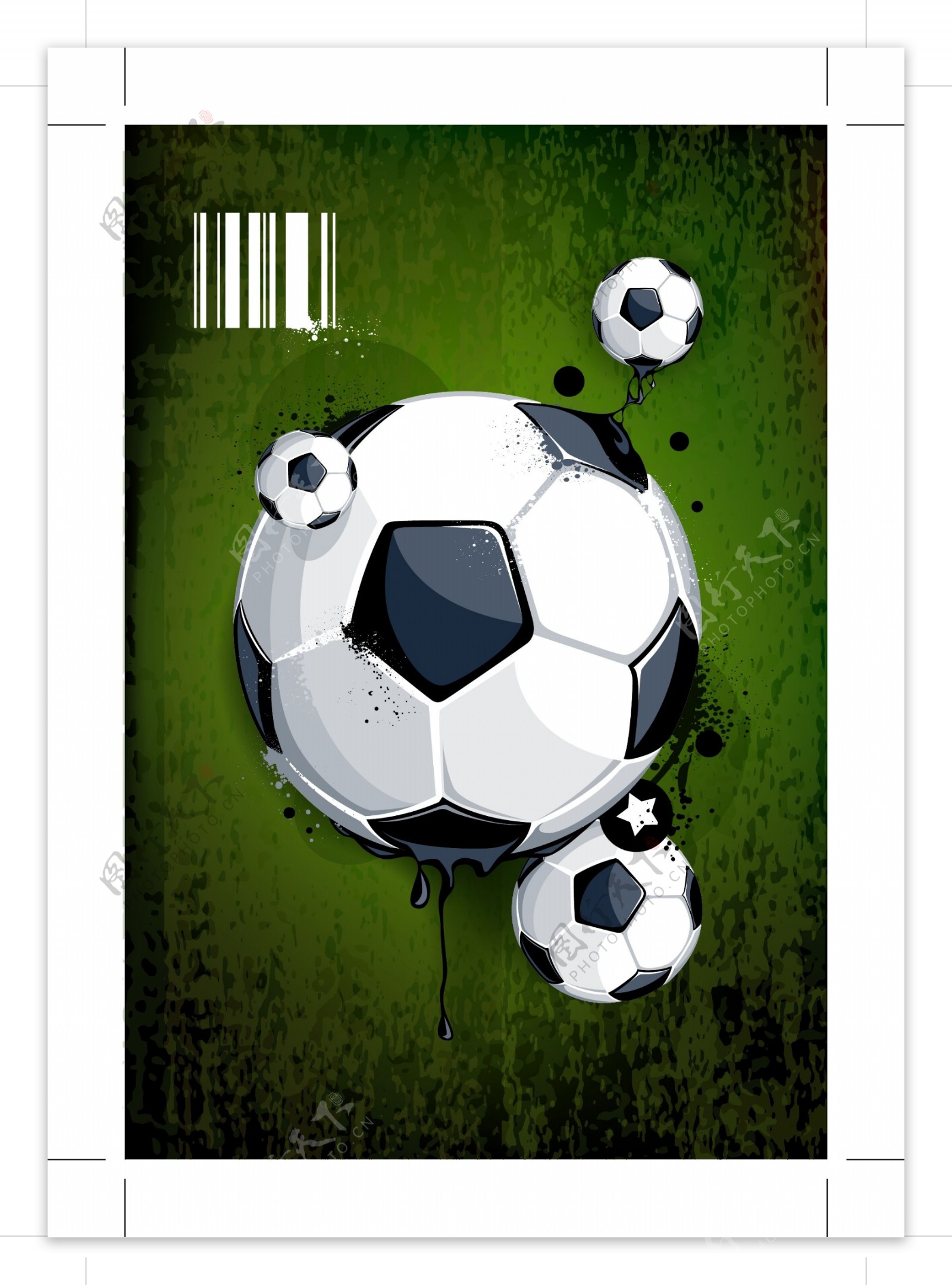 足球背景海报设计矢量素材