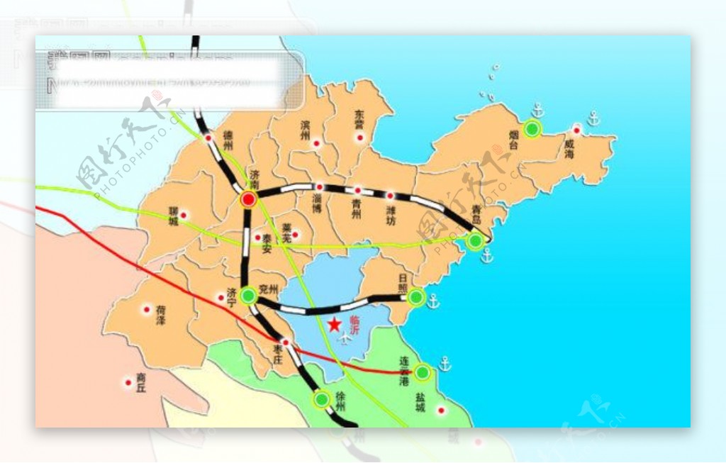 山东省铁路地图