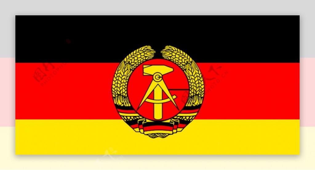 德意志民主共和国的国旗矢量图像
