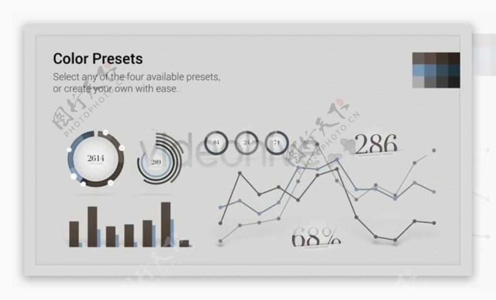 AE模板数据图表企业统计报告展示模板