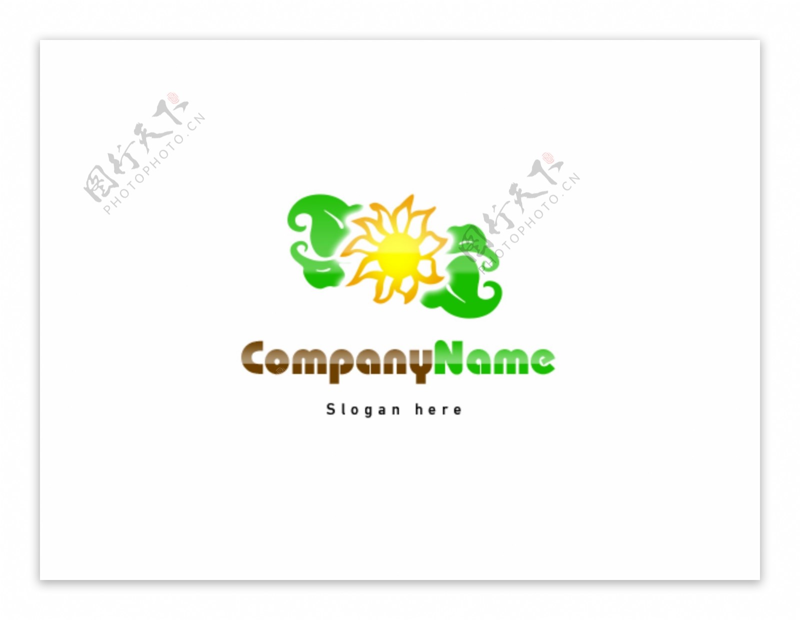 花朵绿叶logo