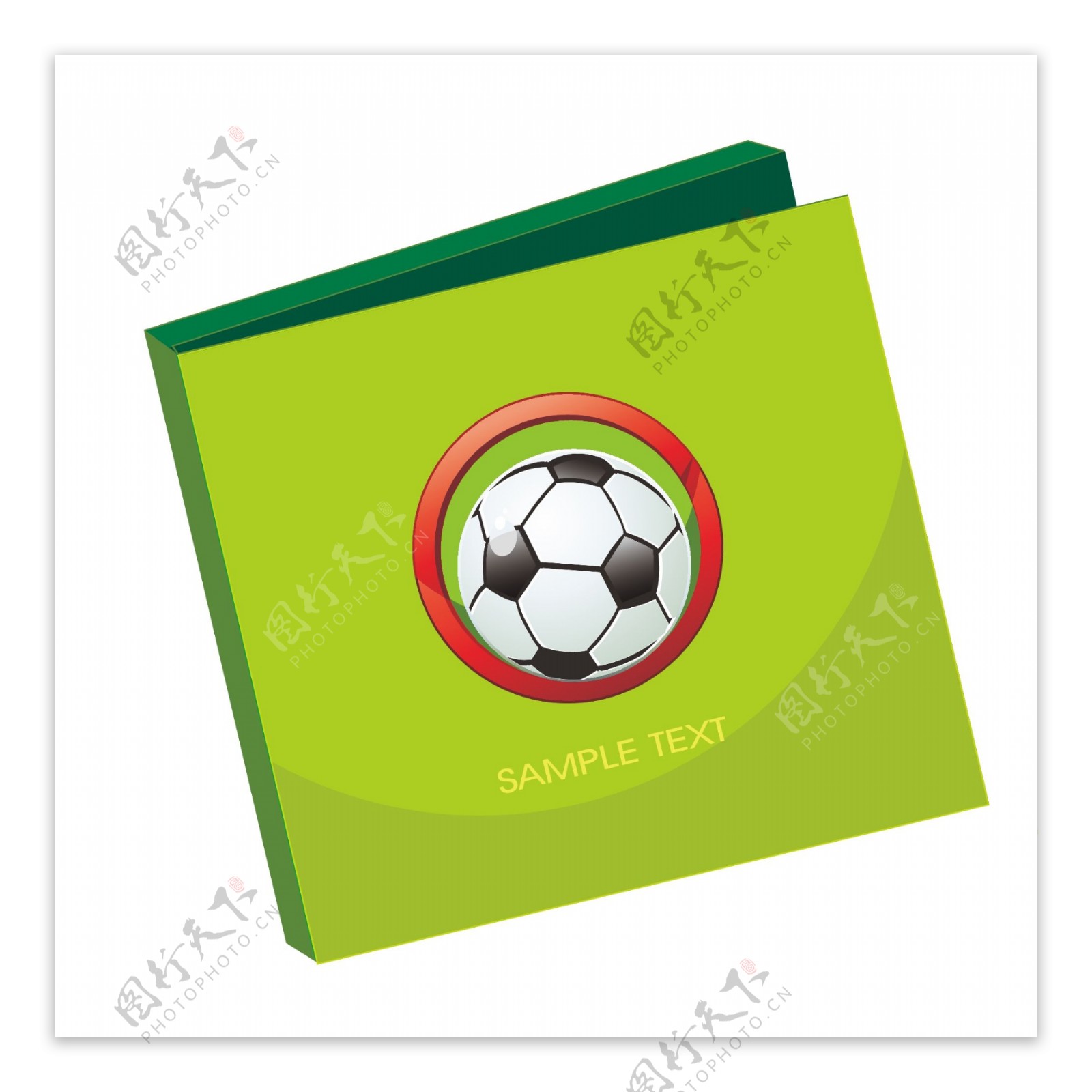 印花矢量图色彩白色绿色光盘盒免费素材