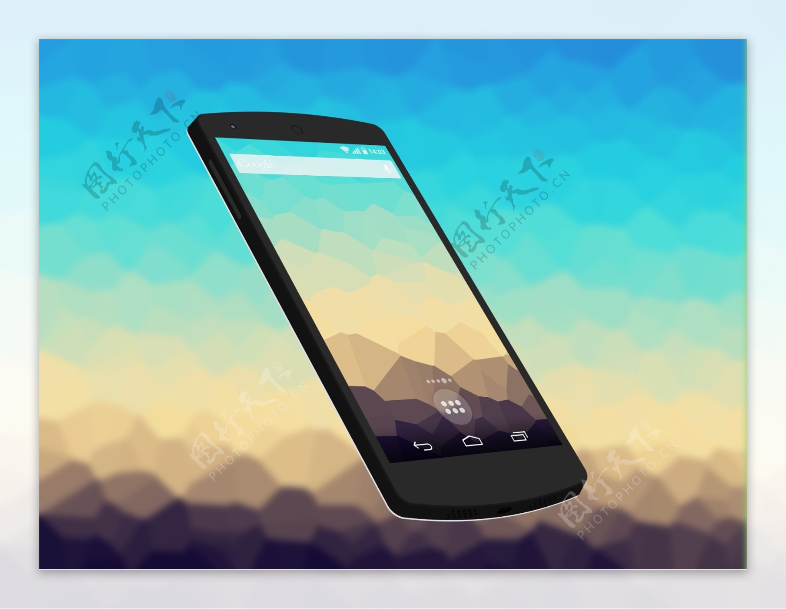 Nexus5手机模型PSD分层素材