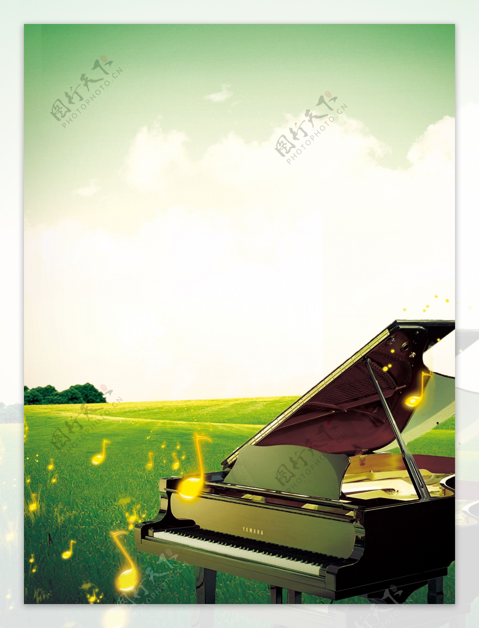 钢琴的旋律图片