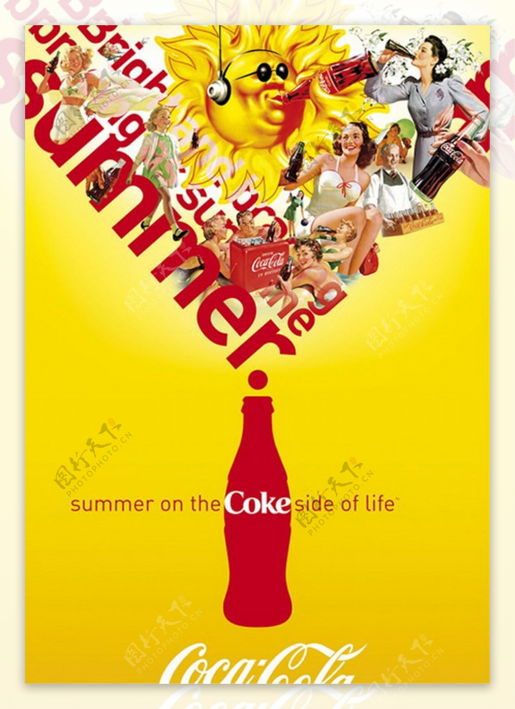 位图品牌可口可乐英文男人免费素材
