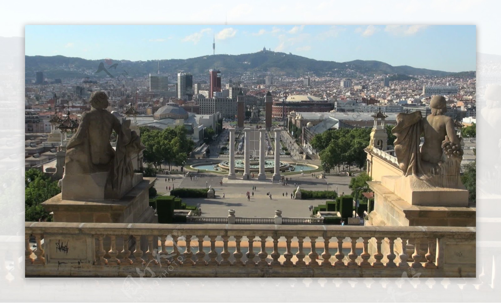 巴塞罗那从国家宫故宫2股票的录像