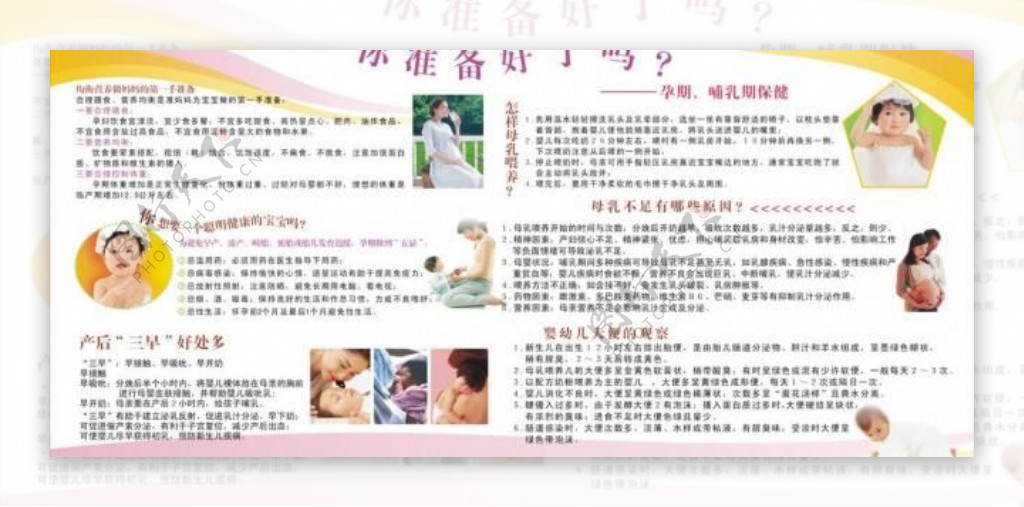 孕期哺乳期保健展板图片