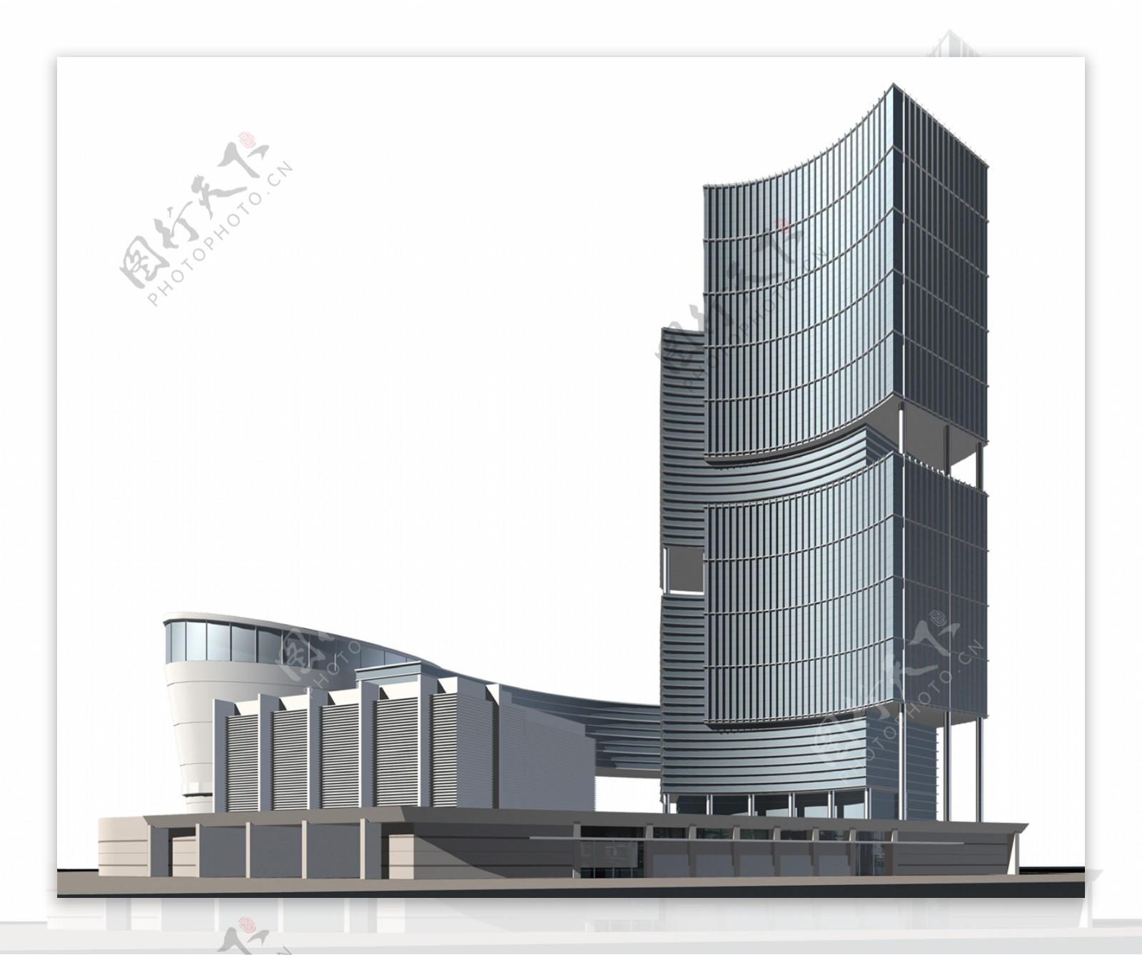 商业楼建筑模型图片