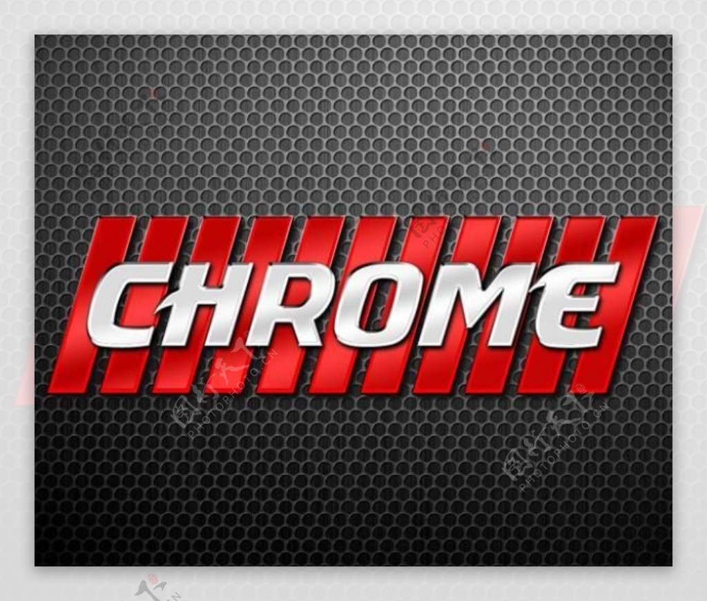 Chrome的字母风格PSD