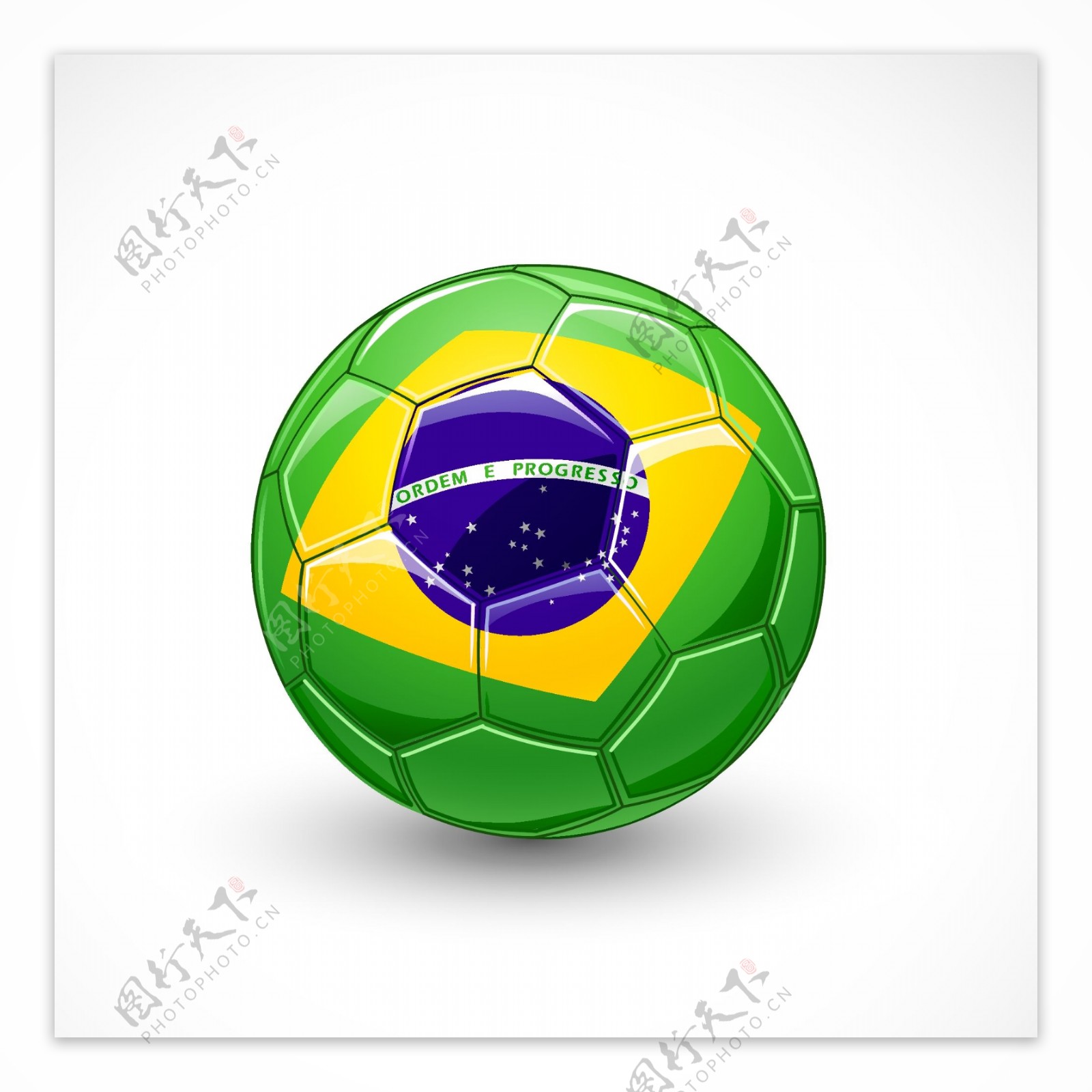 巴西国旗足球矢量