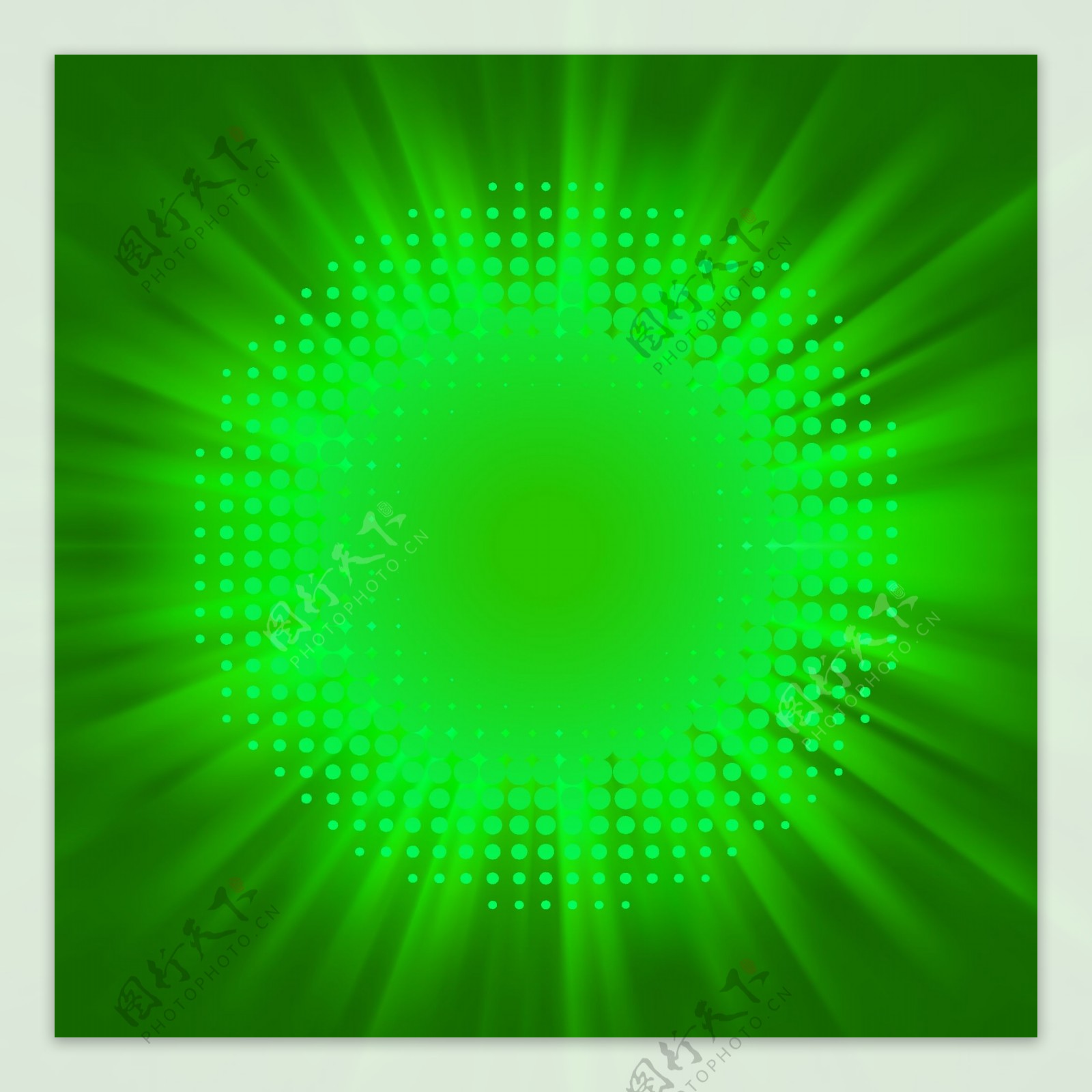 绿色放射线背景矢量图