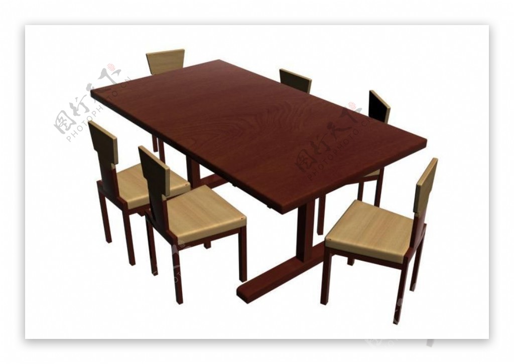 餐桌模型图片