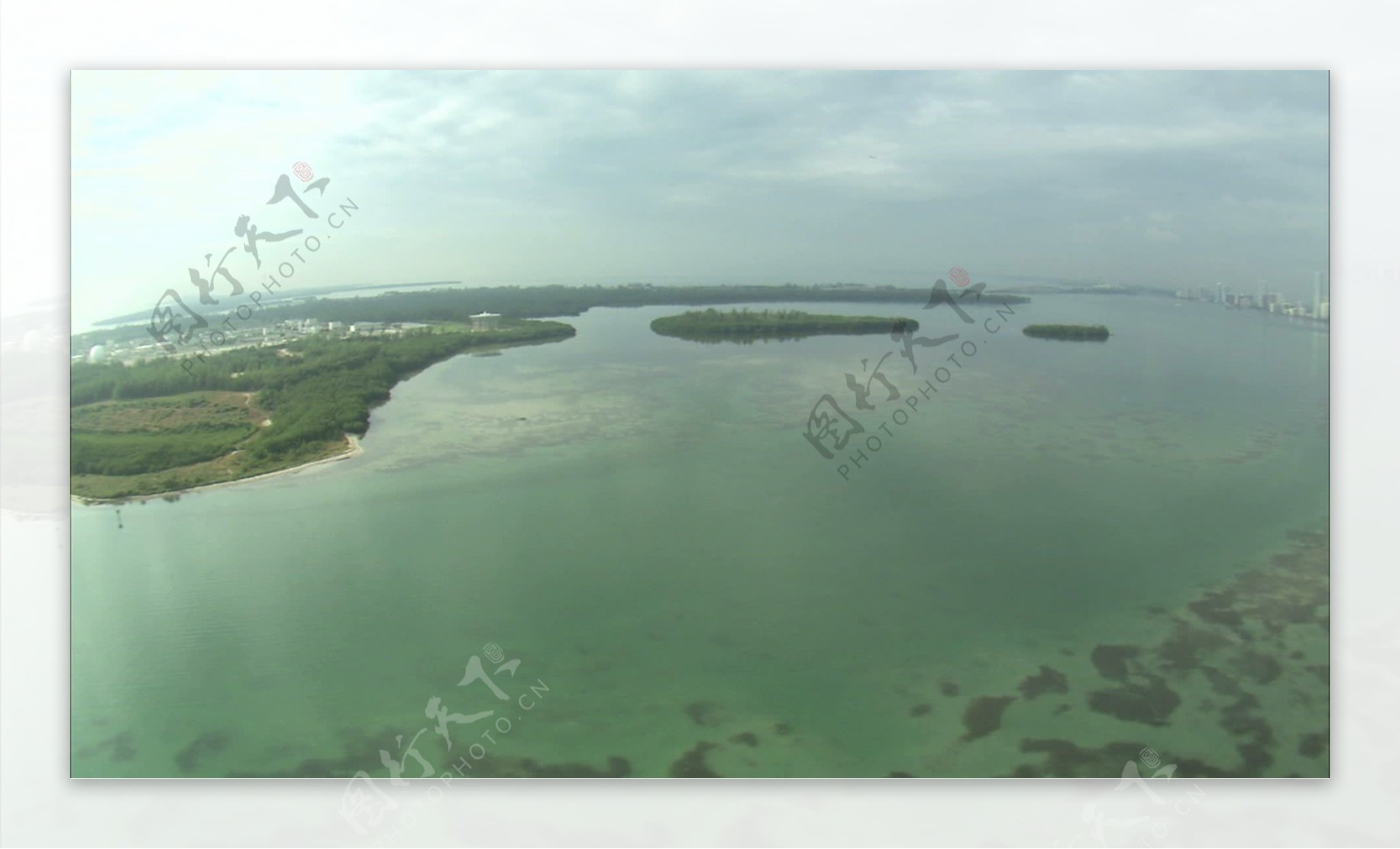 海洋与岛屿海岸空中拍摄的迈阿密证券的录像