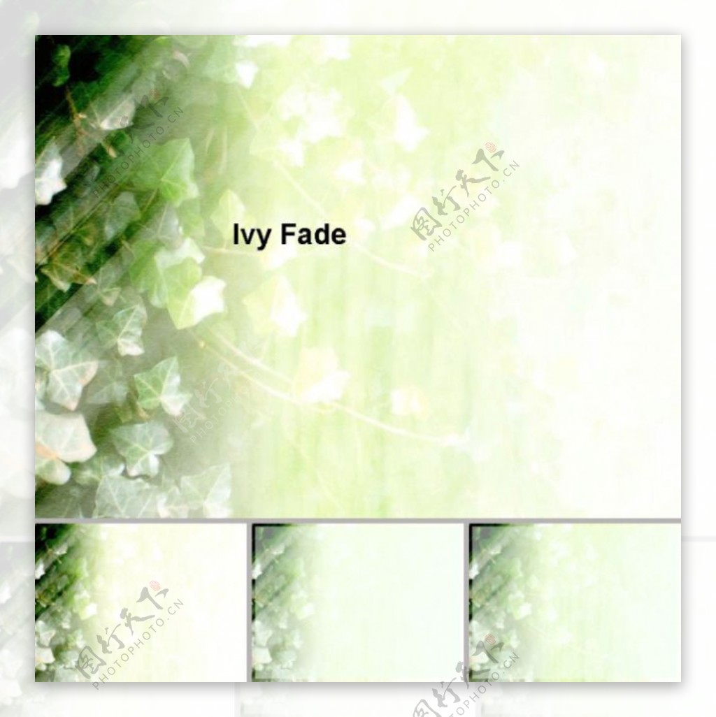 绿色淡雅鲜花背景主题ppt模板