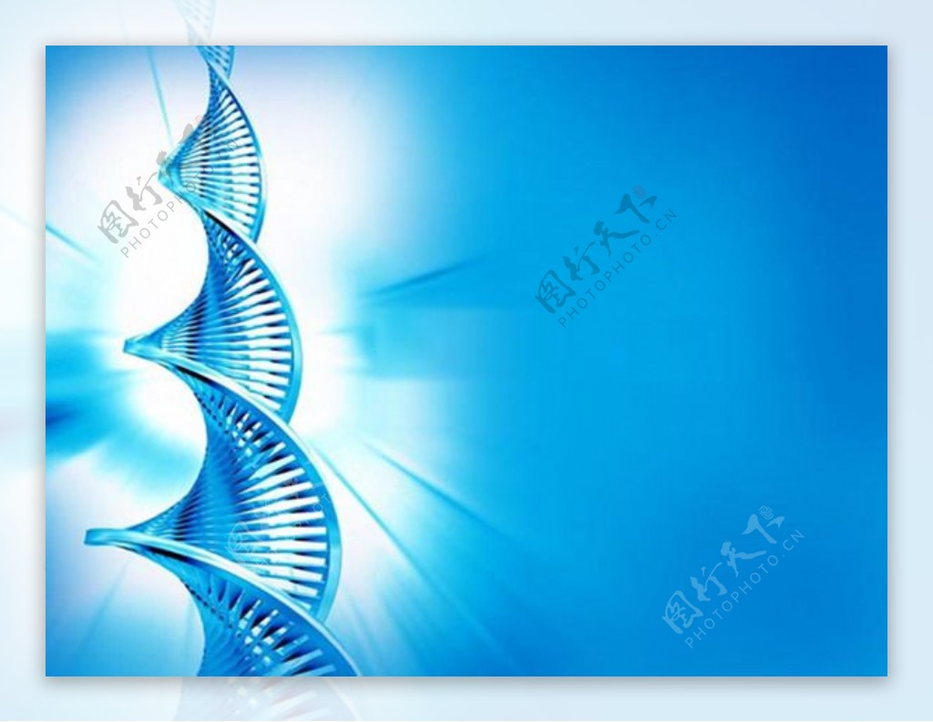 蓝色DNA背景医学PPT模板下载