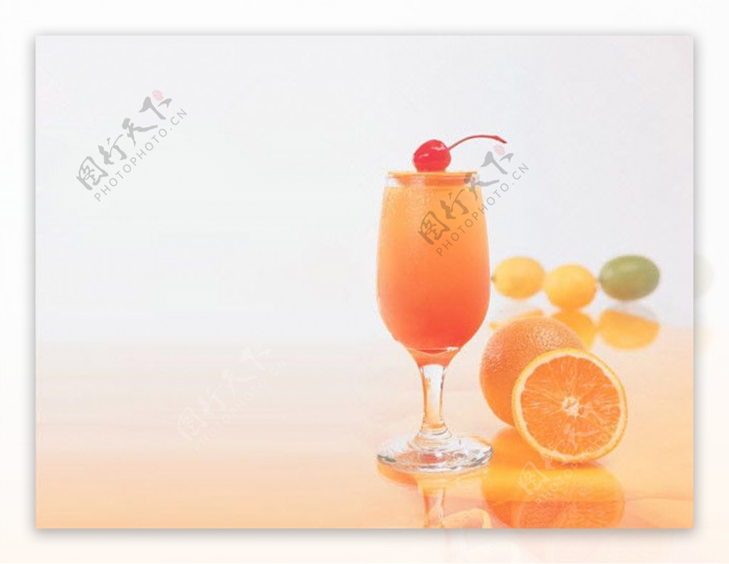 橙汁饮料背景餐饮美食PPT模板下载